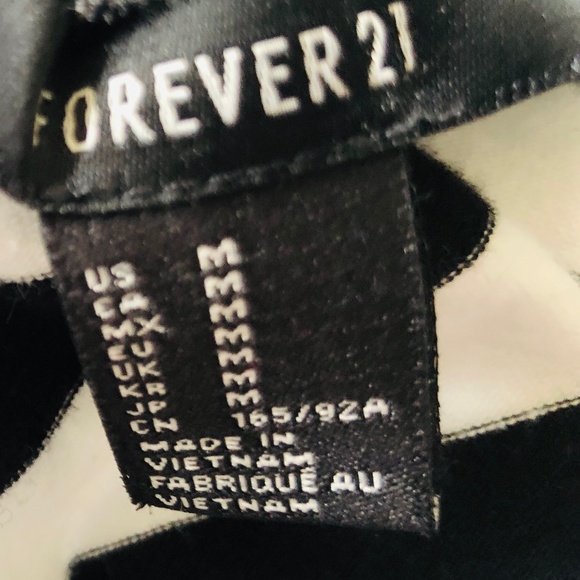 Forever 21 Striped Midriff Stretchy Top Medium - Picture 2 of 6